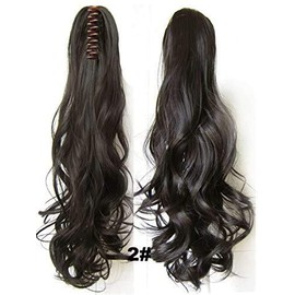 21.7 inches (55 cm) Hair Claw Type Long Curl Ponytail Extension Women's Fashion Easy Extension Clip On Wig 2