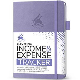 Clever Fox Income & Expense Tracker – Accounting & Bookkeeping Ledger Book for Small Business – 1-Year Record Notebook, A5 (Lavender)