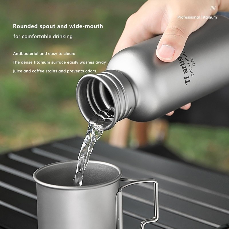 Ti artisan Titanium Water Bottle Sport Bottle Ultralight Leakproof for