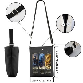 JTOUK Romance Book Inspired Crossbody Bag Fantasy Reader Gift Empyrean Series Gift FW Gift Dragon Rider Gift (TAIRN CB EU)