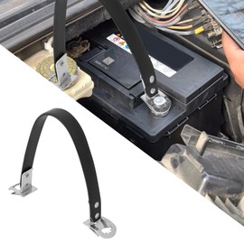 Rebvugr Car Battery Carrier Strap, Car Battery Carrier, Metal Heavy Duty Battery Strap with Auto Lifter Handle, Universal Automotive Battery Lifter Accessories for Car, SUV, Truck, RV - Green (Black)