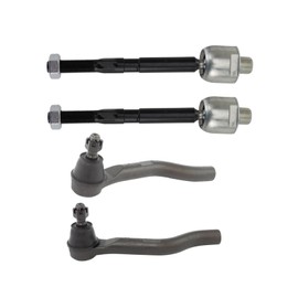 TRQ Front Inner & Outer Tie Rod Set Driver & Passenger Side Inner & Outer Compatible with 2015-2020 Acura TLX 2013-2017 Honda Accord
