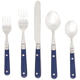 Ginkgo International Le Prix Stainless Steel Dishwasher-safe 30piece flatware set, Service for 6, Black,22707