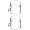 QWORK Double Spouts Espresso Shot Glass Cup Without Scale, 2