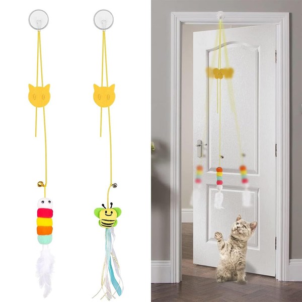 FMYODWU Pack of 2 Cat Toys Self-Employment Hanging Door Frame
