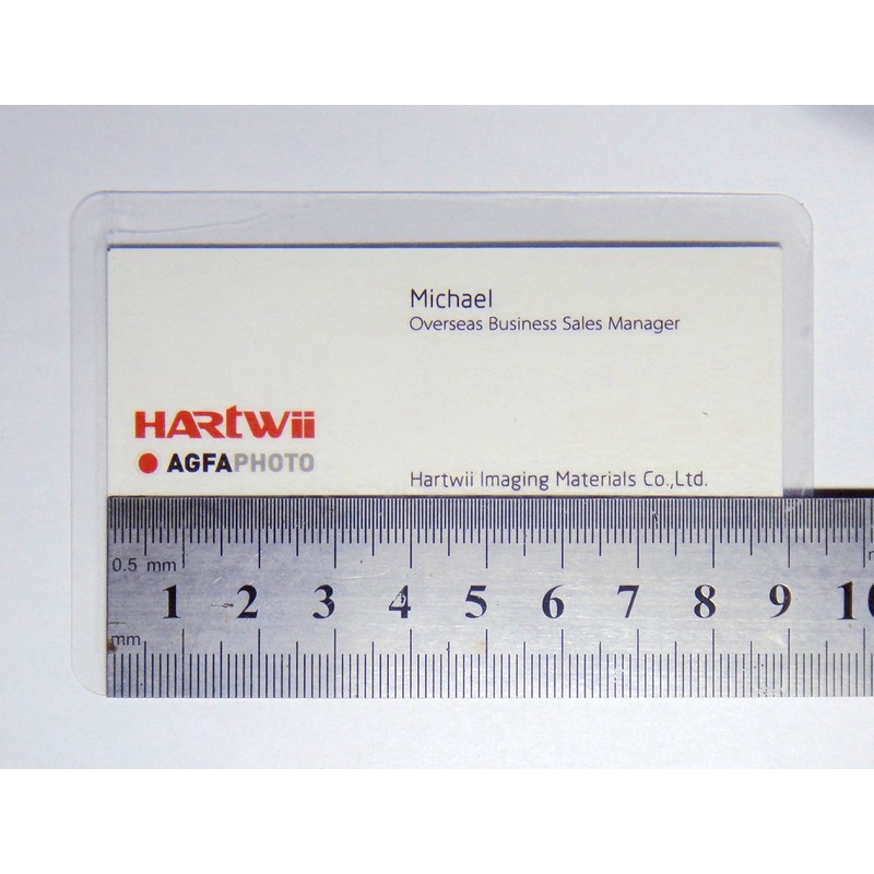 Hartwii Name Card/ID Card Size 66x98mm Cold Self Seal Self