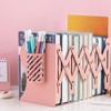 Expandable Desktop Metal Bookshelf Multifunctional Bookcase Book Holder for Shelf