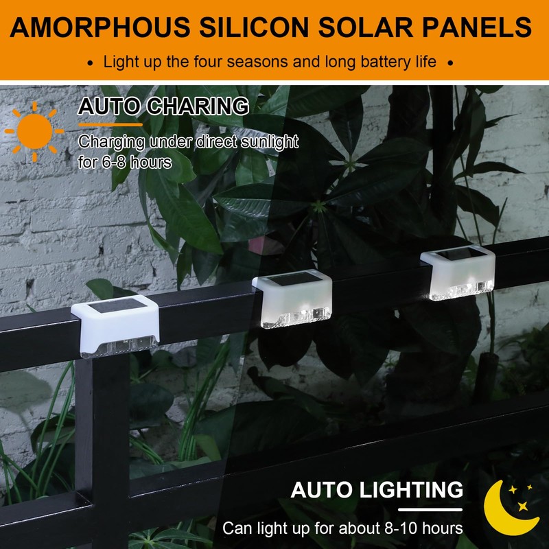 32 Pcs Solar Deck Lights Outdoor, Solar Step Lights Waterproof