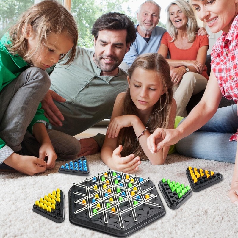 DTXYBC Triggle Game Rubber Bands, Chain Triangle Chess Game, Brain