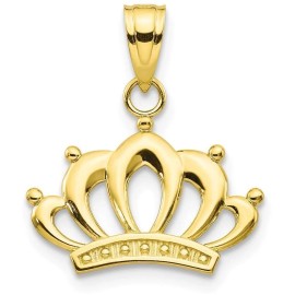 Unbranded 10K Yellow Gold Crown Pendant 10C989