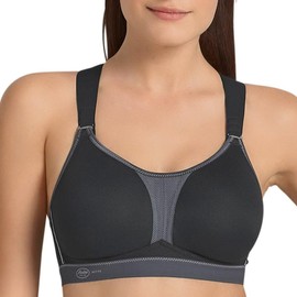Anita Women's 5537 Non-Wired Sports Bra, Black/Anthracite, 36F