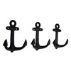 Wowser Nautical Cast Iron Ship Anchor Wall Hooks, 6 Inches,