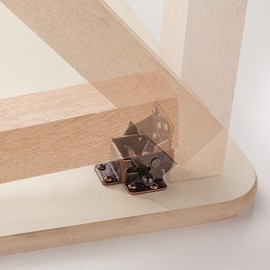 Folding Leg Bracket (Pair) - Heavy-Duty Folding Table Leg Bracket w/Positive Lock Mechanism - Versatile & Compact Self Locking Folding Hinge for Table Saw, Craft Tables, Workbenches or DIY Projects