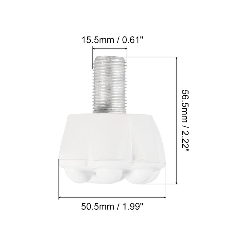 PATIKIL Roller Skate Toe Stops with 0.6'' Bolts, 1 Pair