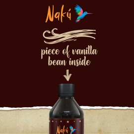 Naku Mexican Vanilla Extract - Pure and Traditional with a Piece of Vanilla Bean Inside, Perfect for Baking, Desserts (8.3 oz)