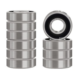 XIKE 698-2RS Sealed Ball Bearings 8x19x6mm, Bearing Steel｜Pre-Lubricated｜Double Rubber Seals｜694RS Miniature Deep Groove Ball Bearing, Pack of 10.