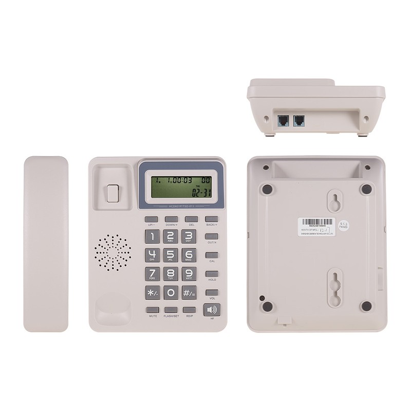 Desktop Corded Landline Phone Fixed Telephone with LCD Display Mute/