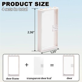 HIMIRICH 4 Pieces Door Building Block Toy Set, Building Brick Accessories Compatible with Classic Bricks for 3+ Years (White)