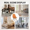 Upholstered Dining Chairs Set of 4 Pu Leather Orange Chairs