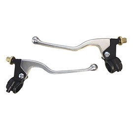 Clutch & Brake Lever Set with Perch Cable Adjuster Compatible with Kawasaki Compatible with Suzuki
