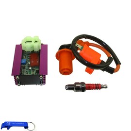 TC-Motor Racing Adjuster AC CDI 6 Pin Ignition Coil 3 Electrode Spark Plug A7TC For GY6 50cc 125cc 150cc Engine ATV Quad Scooter Moped