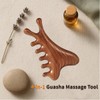 4-in-1 Gua Sha Massage Tool, Natural Wood Face Massager