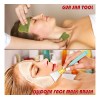 Set Masajeador Facial Jade Rodillo Gua Sha Piel Antiedad