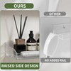 W WINTMING 2PCS Acrylic Shelves for Wall Clear Floating Shelf
