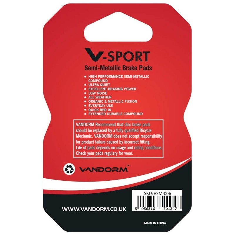 VandormSPORT - Shimano G01S, G02S, G03S Pad Variant - semi