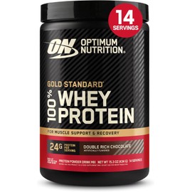 Optimum Nutrition Gold Standard 100% Whey Protein Powder, Double Rich Chocolate, 1 Pound (Pack of 1)
