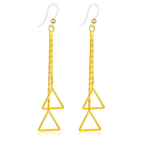 Plastic Earrings,KMEOSCH Drop Dangle Triangle Earrings on Plastic Hooks for