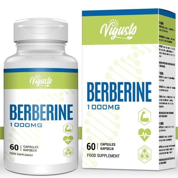 Vigusto Herbal Supplements 1000mg, 60 HCL Vegan Capsules, High Absorption