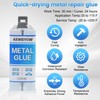 Metal Repair Glue, 2 Part Liquid Welding Glue, 1.76oz High-Temperature