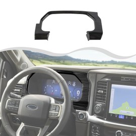 HTHE Center Console Dash Board Panel Ring Cover for Chevy Silverado Dashboard Panel Cover Trim Compatible with F150 Raptor 2024 2025 Interior Accessories(Carbon Fiber Black,ABS)