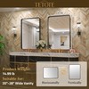 TETOTE Brushed Gold Bathroom Mirror, 24 x 36 Inch Metal