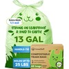 13 Gallon Compostable Trash Bags (40 Count) — Leakproof Plant-based