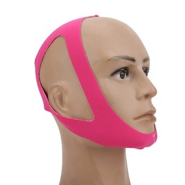 Anti-Schnarch-Kinnriemen, Elastischer Kinnriemen gegen Schnarchen, Schnarchstopper, Schnarchlösung/Schlafhilfe für Erwachsene, Kieferriemen, Mund-Schnarchen Relief, Atmungsaktiv, Verstellbar(Rot)