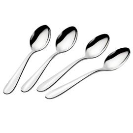 Lagostina Lavinia, Set 4 Cucchiaini da Caffè in Acciaio Inox 18/10, Design Senza Tempo, Resistenti ed Eleganti