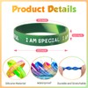 KUCLIN 100 Pieces Students Inspirational Silicone Wristbands Motivational Quotes Rubber