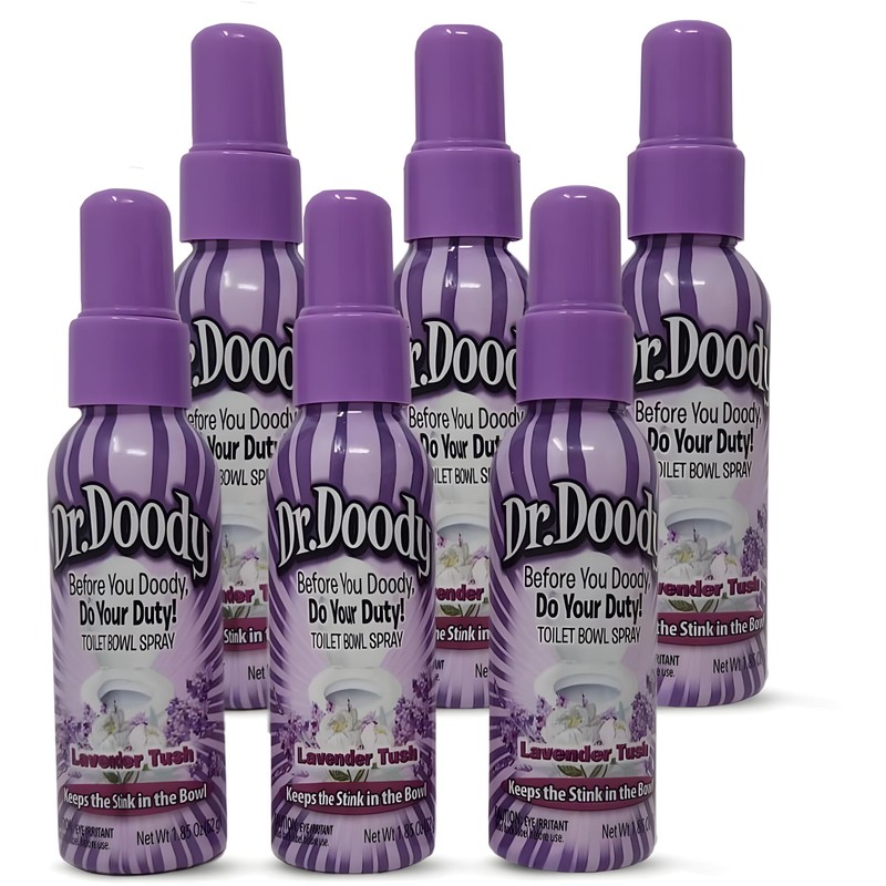 Dr.Doody Freshening Toilet Spray, Lavender Tush, 1.85 Fluid Ounce, 5