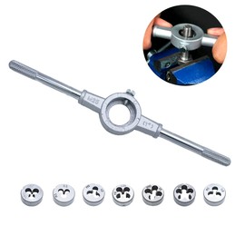 Kit Tarraja Troquel Roscado Manual Milimetrico Ajustable