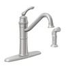 Moen Wetherly Spot Resist Stainless High-Arc Kitchen Faucet with Side