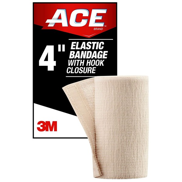 ACE 4" Elastic Bandage with Hook Closure, Beige