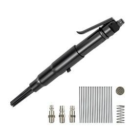 VEVOR Air Needle Scaler, 3400BPM Pneumatic Scaler for Rust Paint Removal - with 3-Speed Adjustment, 19 Hardened Needles & 3 Air Nozzle Connectors - Lightweight, Compact & Ergonomic Grip