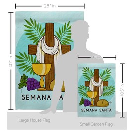 Ornament Collection Blessing Semana Santa Garden House Flag Kit Religious Faith Hope Grace Peace Dove Christian Religion Easter Decoration Banner Small Yard Gift Double-Sided, Made in USA