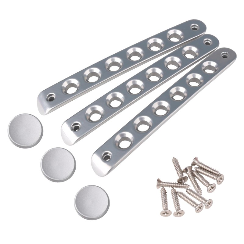 PKEDUO Silver Door Handle Inserts + Push Button Covers Compatible
