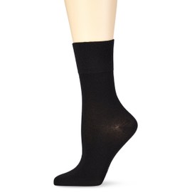 Nur Die Women's Damen Feine Komfort Socke, Black (Schwarz), 6 to 8