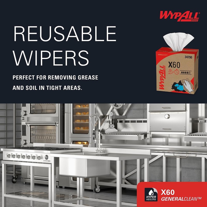 KCC34790 - Kimberly-Clark Wypall X60 Teri Reinforced Wipe