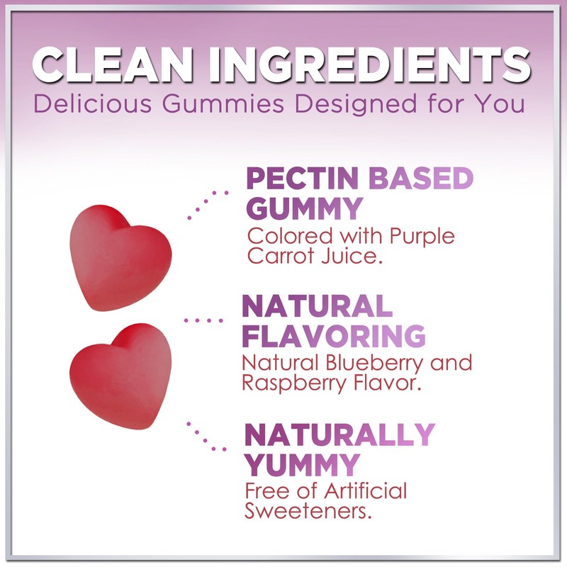 Hair Vitamins Gummy with Biotin 5000 mcg, Hair Growth Support