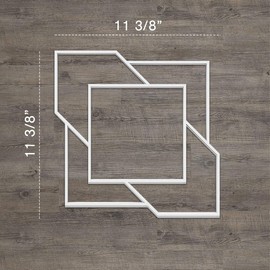 11 3/8"W x 11 3/8"H x 3/8"T Small Monument Decorative Fretwork Wall Panels in Architectural Grade PVC